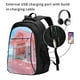 thumbnail image 2 of Fotbe Pastel Pink Beach Cafe Mochila con Estampado y Puerto USB para Hombre y Mujer, Mochila Antirrobo, Mochila de Viaje, Mochila Escolar, Mochila Universitaria, 2 of 7
