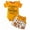 Orange, variant on Happy Town Infant Girl Summer Outfits Baby Girl Ruffle Sleeve Tops Floral Shorts Set For 1-18M