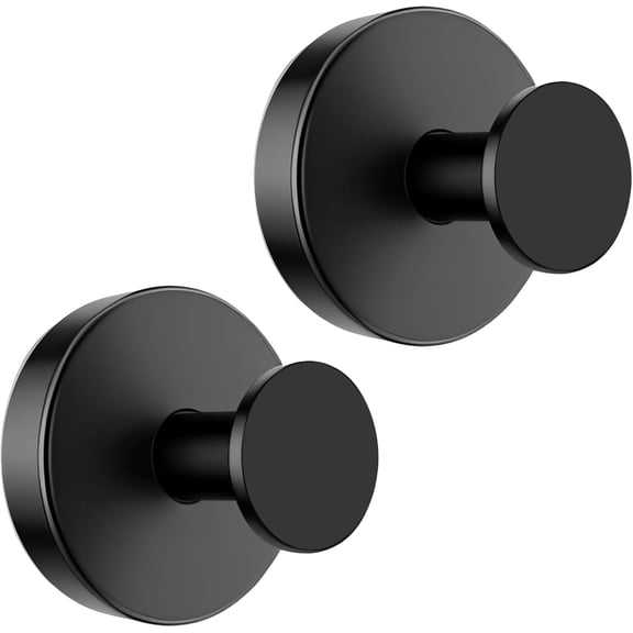 Pekkaxy Suction Cup Hooks for Glass Window,Removable Shower Hooks for Inside Shower,Metal Towel Hooks for Bathrooms,4 Pack(Black)