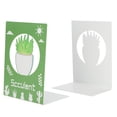 thumbnail image 2 of Book Stand, Stable Non-Slip Pair Metal 15x7.9cm Book End  For  Shelves Ice Cream,Watermelon,Succulent,Daisy,Sakura, 2 of 8