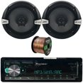 thumbnail image 1 of Pioneer MVH-X300BT Single DIN Digital Bluetooth USB AUX Radio Car Receiver Bundle Combo with 2x 6.5" 2-Way Coaxial 300W Max Power Car Speakers, 16 Gauge 50 Feet Speaker Wire, 1 of 4