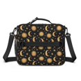 thumbnail image 2 of Sun and Moon Gothic Pattern Insulated Lunch Bag with Shoulder Strap and Bottle Holder,Bento School Lunch Bag Box,11x9.5x3.5 Inches, 2 of 5