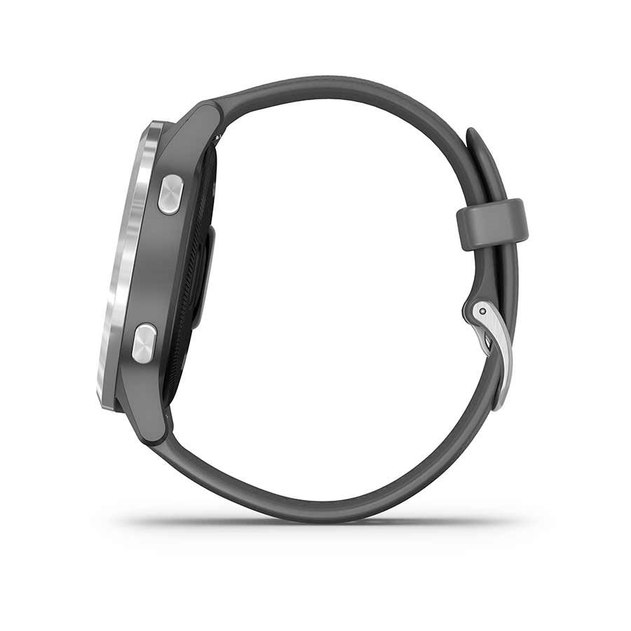 Garmin vÃvoactive 4, montre intelligente GPS, avec musique, surveillance de  l'énergie corporelle, entraînements animés, capteurs de pouls et plus  encore, argent avec bande grise | Walmart Canada