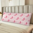 thumbnail image 6 of KLL Ultra Soft Microfiber Body Pillow Cover/Pillowcases 20"x54" with Hidden Zipper Closure-Cute Flamingo with Heart, 6 of 8