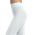 thumbnail image 4 of Leggings de baile blancos de punto sin costuras para mujer, de color liso y talla grande, sin amoníaco, 40D, coloridos, 4 of 6