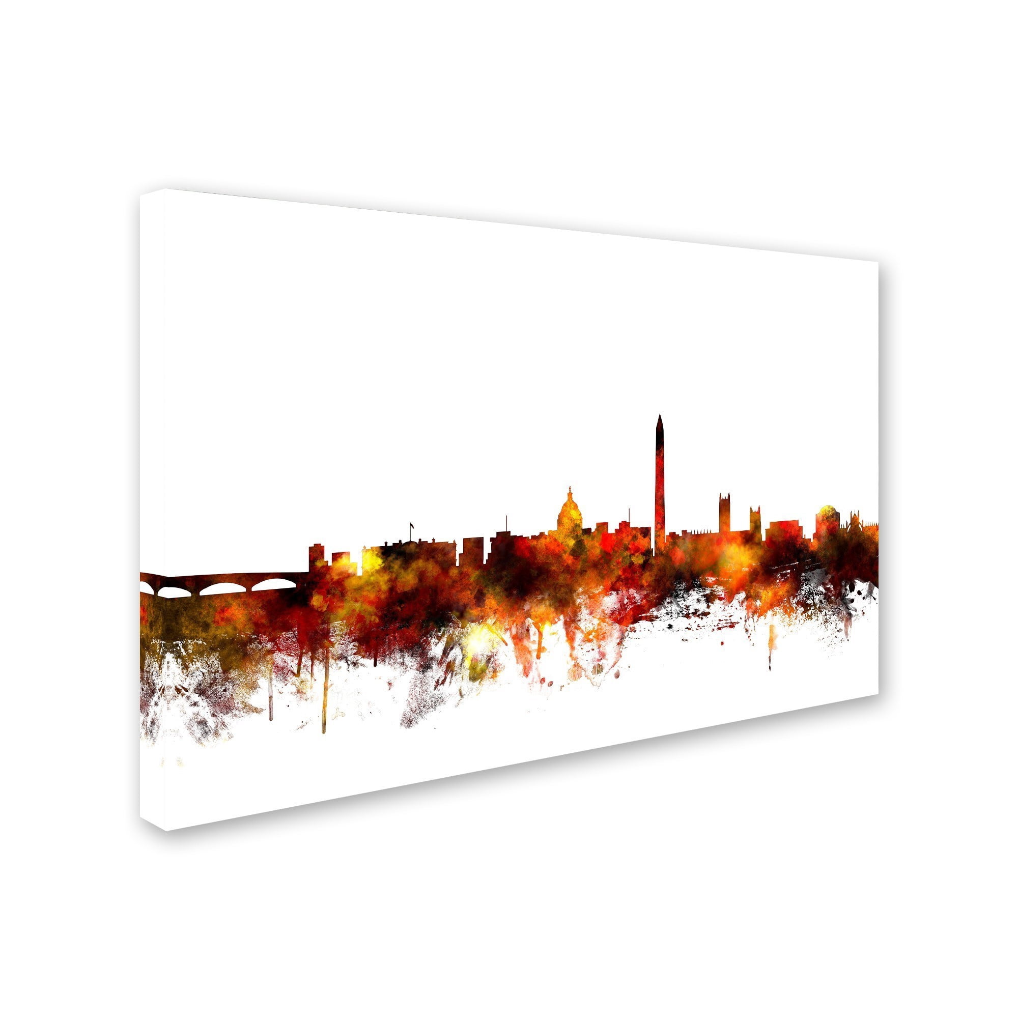 Trademark Fine Art "Washington DC Skyline IV" Canvas Art by Michael Tompsett