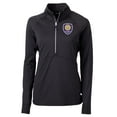 thumbnail image 2 of Women's Cutter & Buck  Black Orlando City SC Adapt Eco Knit Stretch Recycled Half-Zip Top, 2 of 3