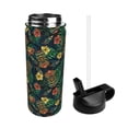 thumbnail image 2 of Yiaed Hawaiian Tribal Mask Print Water Bottle with Straw Lid, Stainless Steel Double Wall Insulated Water Bottle | Leak-Proof and Spill-Proof Water Bottle, 2 of 8