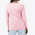 thumbnail image 5 of Chbgutlmr Crop Tops for Women V Neck Long Sleeve Slim Comfy Going out Tops Stretch Basic Workout Blouses, 5 of 7