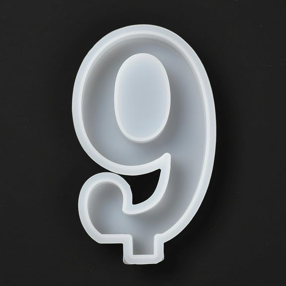 3Pcs Number Candle Silicone Molds Number Candle Molds for Candles Making Num.9 Candle Molds for Soy Wax Beeswax Candle Making Resin Craft Valentine's Day Elegant Gifts 13.5x8x1.3cm