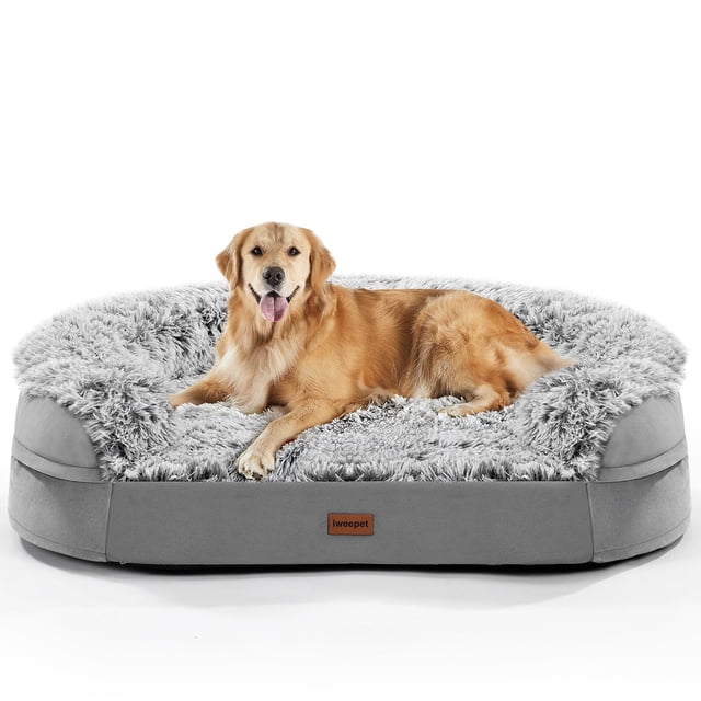 Cama ortopédica para perros Iweepet, 9,4 cm, espuma 28D, tamaño XL, para perros