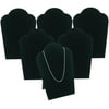 6 Black Velvet Necklace Pendant Jewelry Bust Display Easel 3 3/4" x 5 1/4"