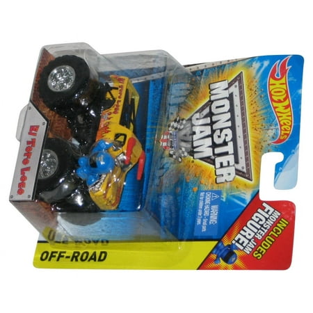 Hot Wheels Monster Jam (2014) El Toro Loco Blue Off-Road Toy Truck w/ Mini Figure