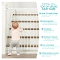 thumbnail image 6 of Regalo 2-in-1 Extra Tall Easy Swing Stairway and Hallway Walk Through Baby Gate, White, 38 Inch, 6 of 10