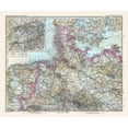 thumbnail image 3 of Stieler 14x12 Black Modern Framed Museum Art Print Titled - Northwest Germany - Stieler 1885, 3 of 5