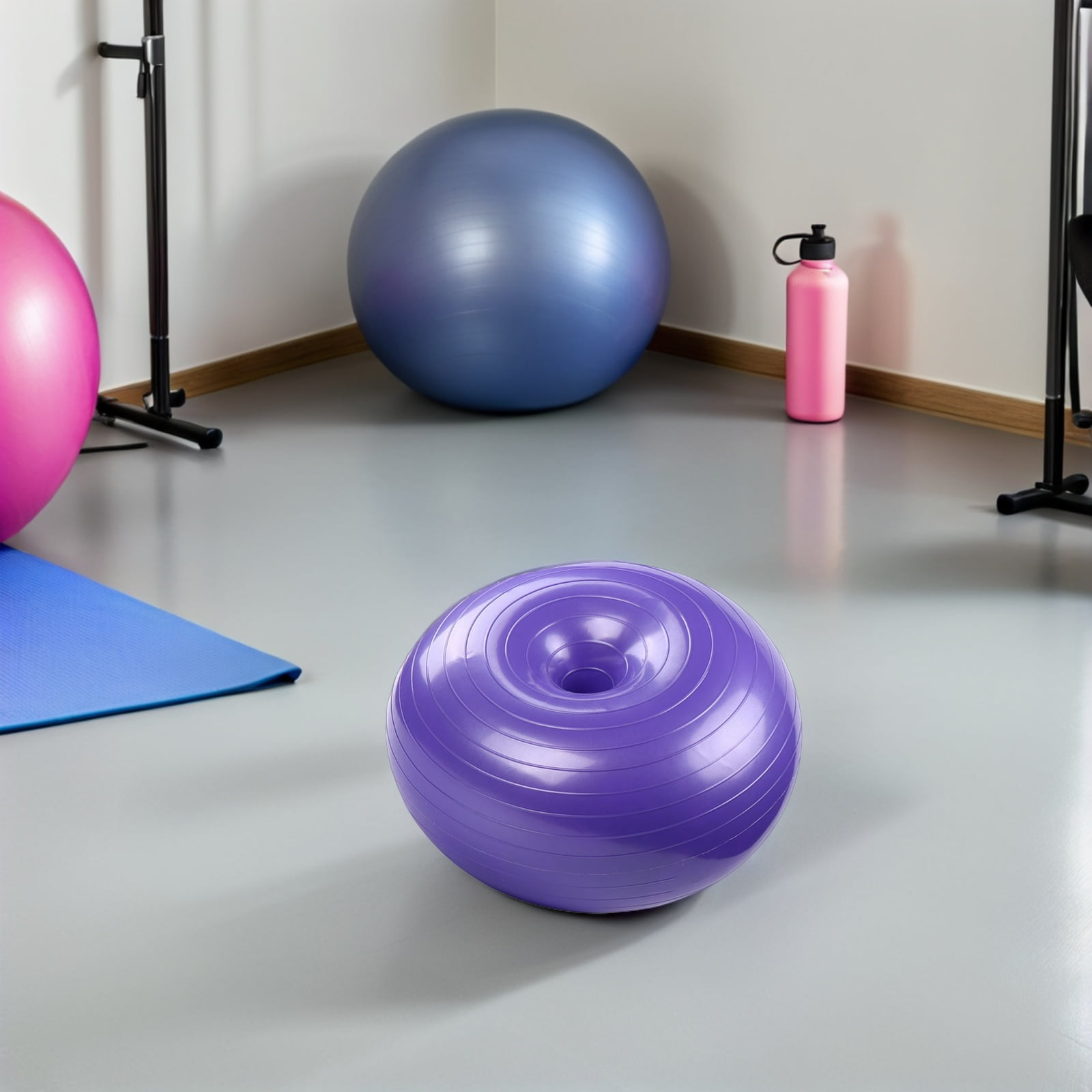 CTIRCHIU Yoga Equipment Exercise Ball Purple PVC Balance Training for Advanced Users 1Pack