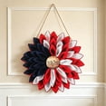 thumbnail image 3 of Patriotic Sunflower Wreath Front Door Red White Blue We The People Sign 4Th Of July Independence Day Memorial Day Wall Hanging Decor Garland, 3 of 8