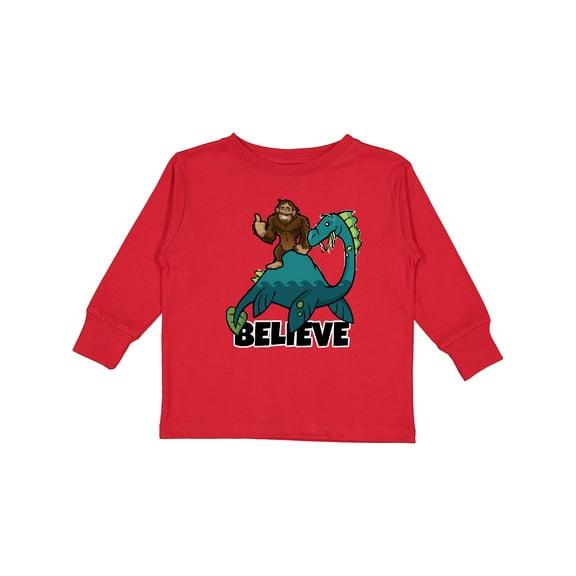 Inktastic Believe Boys or Girls Long Sleeve Toddler T-Shirt
