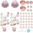 thumbnail image 2 of 2Set DIY Scallop Wind Chimes Kit Natural Seashell Wind Chimes for Outside Shell Wind Chimes Outdoor for Patio Garden Yard Decoration, 2 of 7