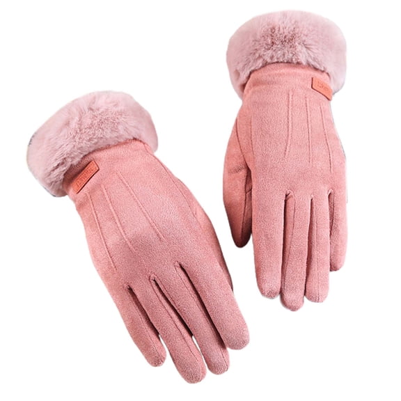 comerut Women Gloves Solid Color Windproof Autumn Winter Lightweight Coldpoof Gloves for Vacation