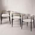 thumbnail image 3 of Miekor Furniture Jaramillo Beige Linen & Black Finish Side Chair (Set of 2) 85771, 3 of 15