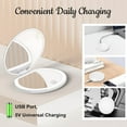 thumbnail image 6 of Jimin Compact Mirror with Light, 1X/3X Magnification LED Pocket Mirror with USB Data Cable,Mini Mirror for Purse, Pocket,Travel and Present, 6 of 7