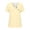 Yellow, variant on SROBPTY Womens T-Shirts Solid V Neck Short Sleeve Button Loose Breathable Summer Tops for Casual Wear