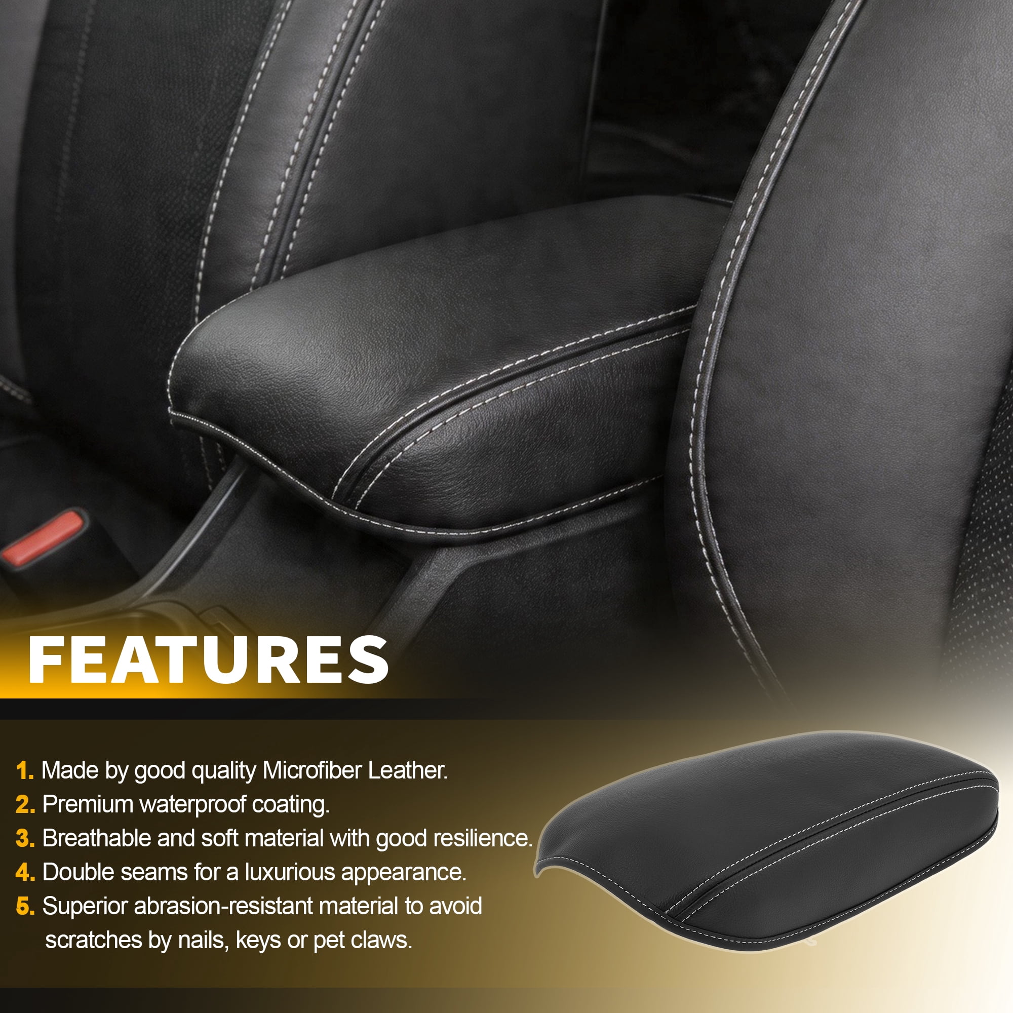 Unique Bargains Car Center Console Lid Armrest Cover for Subaru Forester 19-23
