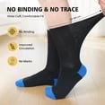 thumbnail image 3 of UNEEI Diabetic Socks for Men & Women, 6 Pairs Non-Binding Crew Socks with Extra Wide Loose Fit for Swollen Feet and Calves, Color-Block Design, Size 11-13, 3 of 7
