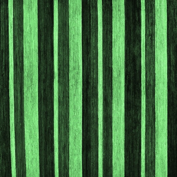 Ahgly Company Indoor Square Abstract Emerald Green Modern Area Rugs, 6' Square