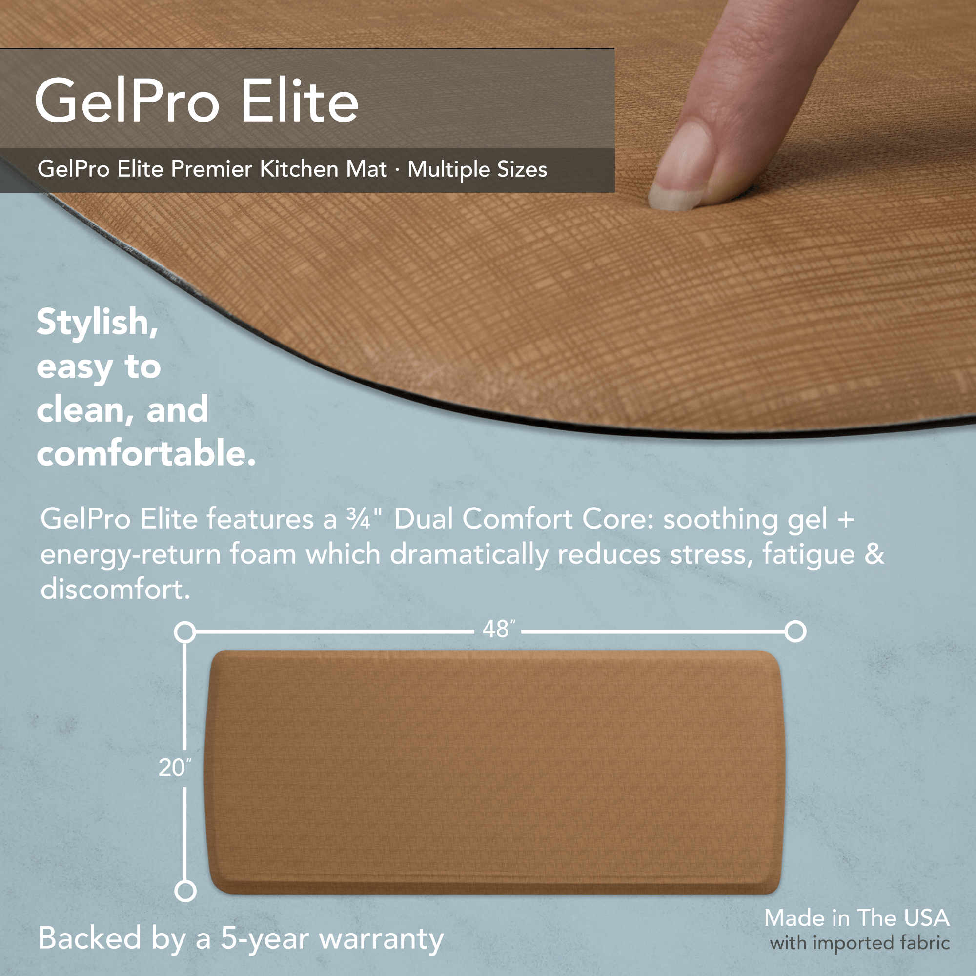 GelPro Elite Anti-Fatigue Kitchen Comfort Mat 20x36