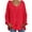 Red, variant on Fesfesfes Women Sweaters Casual Loose Solid Color V-Neck Pullover Tops Long Sleeve Sweater Tops Blouse Tops on