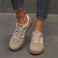 thumbnail image 5 of Dakaela Women's Retro Fashion Sneakers Classic Leopard Casual Running Walking Shoes Memory Foam Non Slip Gym Workout Trainers Khaki Size 7.5, 5 of 9