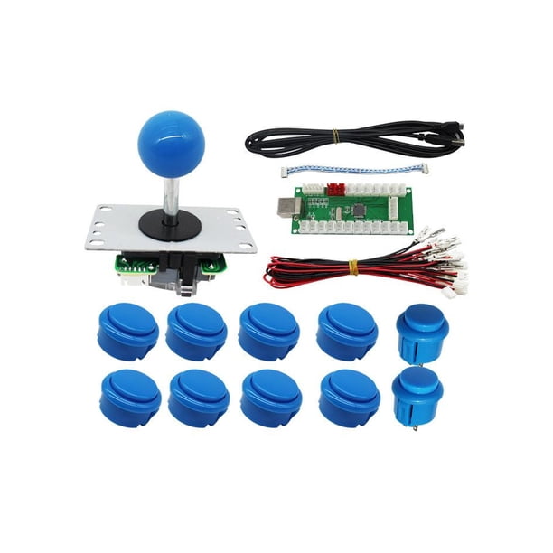 Bearachild Tablero de Control de juego controlador Joystick DIY Kit Gamepad Stick reparación Joysticks mantenimiento profesional ensamblado Videojuegos y accesorios Azul