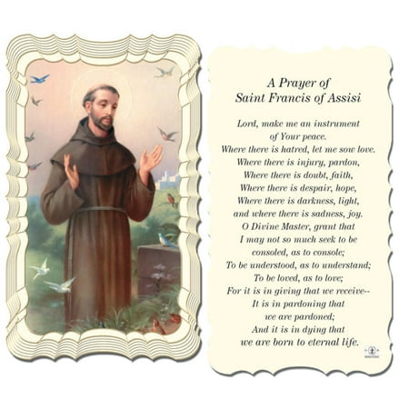 

Saint Francis of Assisi Catholic Prayer Holy Card with Prayer on Back Pack of 50
