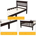 thumbnail image 4 of CITYLE Twin Size Platform Bed Wood, Twin Platform Bed Frame with Headboard and Footboard, Wood Slat Support, Twin Bed for Kids Teens, Boys and Girls, Easy Assembly, Espresso, 4 of 8
