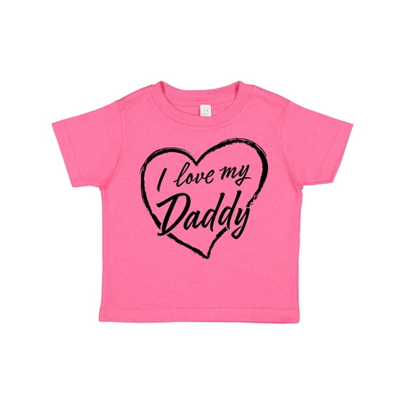 Inktastic I Love My Daddy in Black Chalk Heart Boys or Girls Toddler T-Shirt