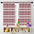 thumbnail image 5 of Blackout Kids Curtains,Red Christmas Folk Pattern Childrens Insulated Curtains Set Of 2,Bedroom Essentials,Toddler Room Decor 42"x54", 5 of 5
