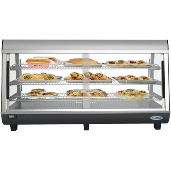 KoolMore 48 in. Glass Countertop Display Warmer, 6.5 Cu. ft.