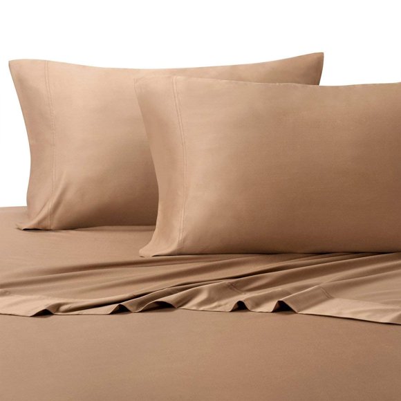 Silky-Soft Viscose from Bamboo-Cotton Hybrid, Twin Extra Long XL 3PC Bed Sheets Set, Taupe