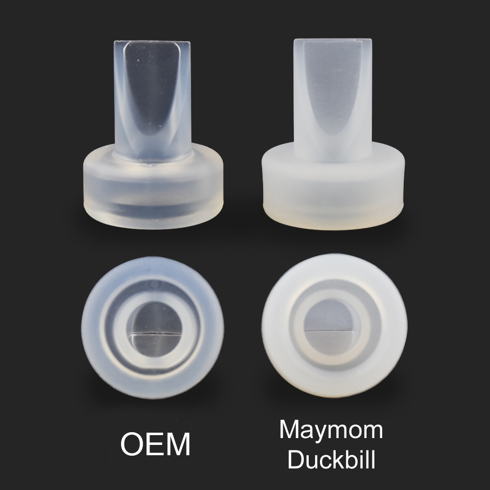 Maymom Non-Insert, One-piece Small Flange Kit Compatible with Ameda Purely Yours, Ultra Breastpump (Flange 19 mm XS, Extra Samll), with Duckbill; Not Original Ameda Flange or Duckbill