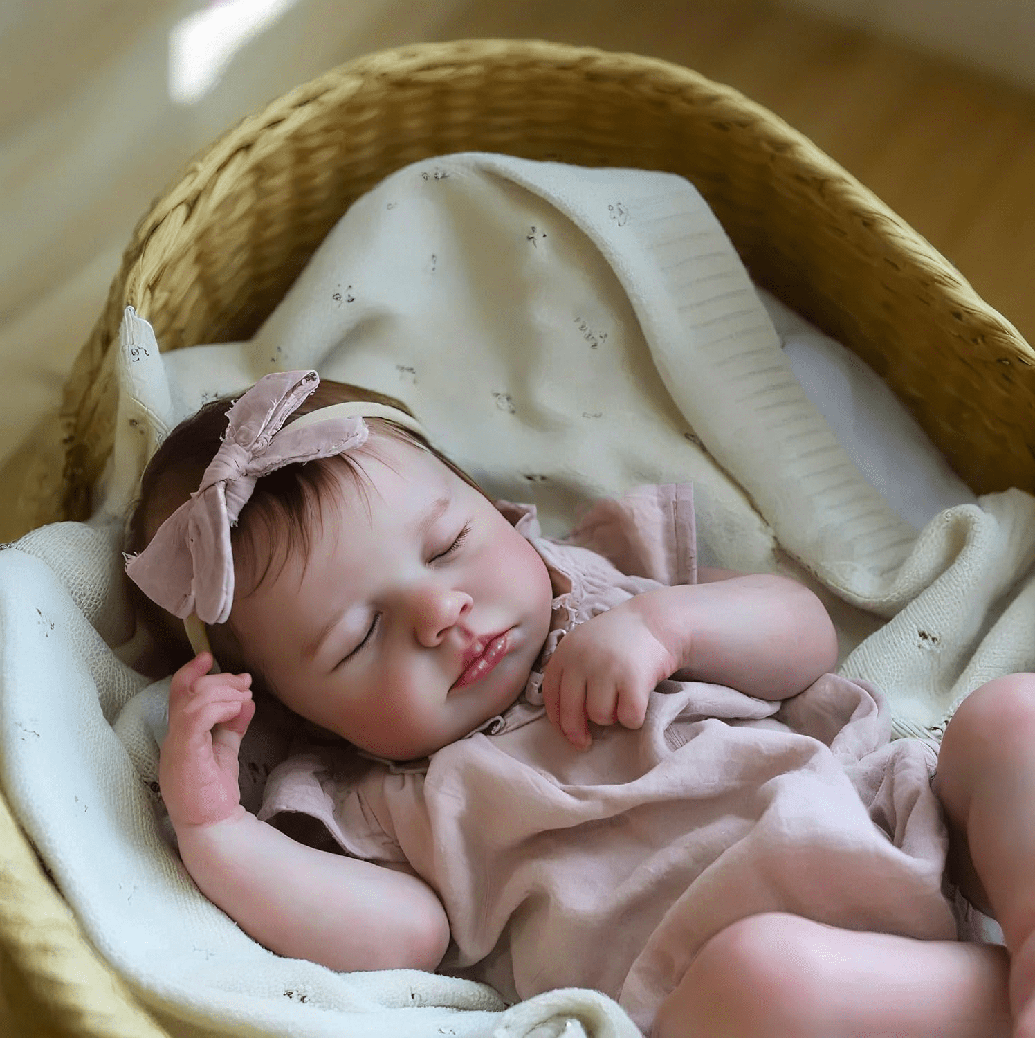 Lifelike Reborn Baby Dolls - 20" Sleeping Newborn Baby Dolls Full Body, Soft Real Life Baby Dolls with Cloth Body Birthday Gift Toy for Age 3+