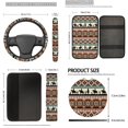 thumbnail image 7 of KUIFORTI Western Aztec 12 Pcs Car Seat Covers Auto Center Console Armrest Pad Steering Wheel Cover Car Seat Belt Pad Covers 2 Pack Cars Cup Holder Coasters Fit for Most Cars, 7 of 7