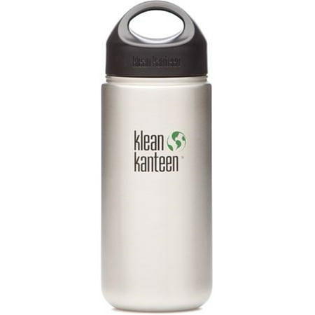 Klean Kanteen Wide Mouth Stainless Steel Water Bottle, 18oz