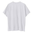 thumbnail image 4 of NAMTYQX Womens Tops Dressy Casual Oversized Crewneck Graphic Short Sleeve Cool Loose Stretch Muster Cute Plus Size Summer Tops White Size XL, 4 of 5