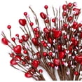 thumbnail image 2 of Valentines Day Decorations Gifts Heart Picks - 8 Pcs Artificial Red Berry Flower Stems Heart Shaped Picks for Home, Restaurant Decor, Wedding (Red), 2 of 7