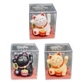 thumbnail image 5 of Farfi Welcome Lucky Cat Figurine Shaking Hand Plastic Chinese Style Light Energy Fortune Cat Statue for Desktop (Yellow), 5 of 13