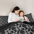 thumbnail image 5 of Feelyou Black Tribal Damask Twin Comforter Sets, Boho Gothic Ghost Bedding Set, 2pcs, 5 of 8