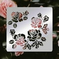 Stainless Steel Rose Flower Pattern Stencils Reusable Painting Template ...