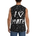 thumbnail image 4 of Bixox Men's I love Math Printed Shirt Sleeveless Fitness Tank Top-Medium, 4 of 7